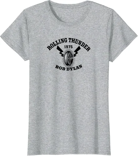Vista 22 de Bob Dylan - Camiseta Rolling Thunder S Gris Oscuro