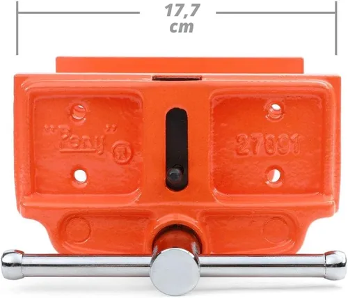 Vista 2 de Pony Jorgensen 27091 Tornillo de banco para carpintero de servicio mediano, naranja, gris, 9 pulgadas por 7 pulgadas