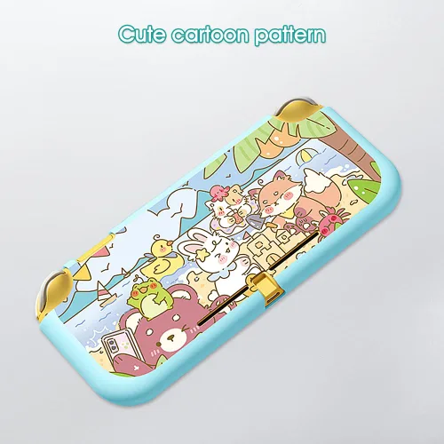 Vista 6 de PERFECTSIGHT Frog Bear Bunny Kitty Case Compatible with Nintendo Switch Lite Protective Case, Kawaii Soft TPU Slim Protective Cover for Kids Boys
