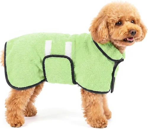 Vista 17 de Bienbee Albornoz para perro, súper absorbente para perros pequeños a Negro