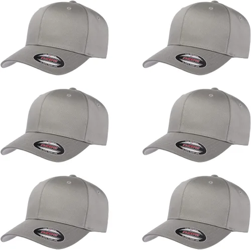 Vista 25 de Gorra de béisbol Flexfit Wooly Combed Premium de 6 paneles estructurada Ajuste elástico Paquete al por mayor disponible Negro