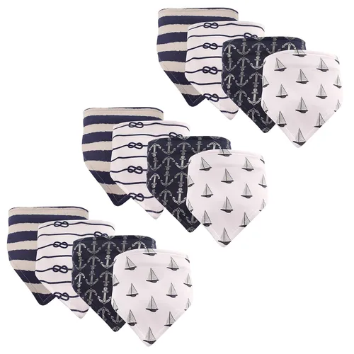 Vista 10 de Hudson Baby Baberos unisex de algodón para bebé, avión, talla única (paquete de 2)