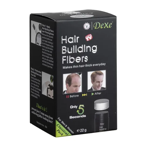 Vista 7 de Fibras de construcción de cabello negro de 0.78 oz para hombres y mujeres Cubre instantáneamente el cabello fino y delgado, oculta las manchas