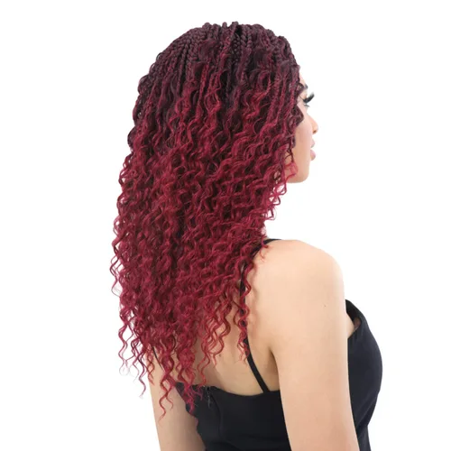 Vista 6 de FreeTress - Trenzas de ganchillo boho hippie de 12 pulgadas (caramelo)