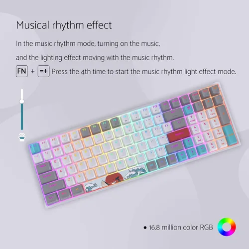 Vista 4 de SKYLOONG SK96 Junta de junta tórica Teclado para juegos Teclado mecánico con cable intercambiable en caliente de tamaño completo RGB Programmabl