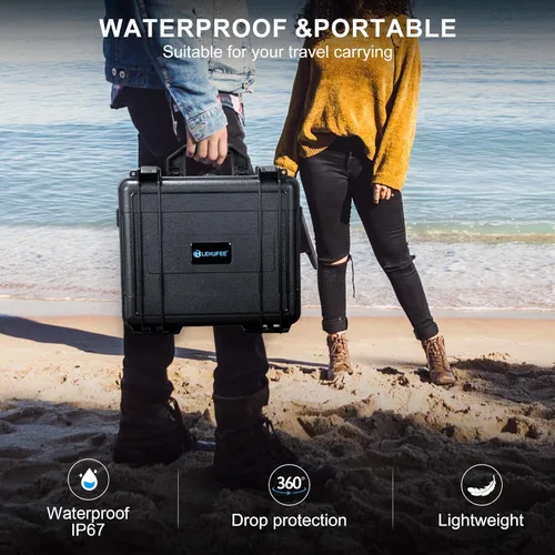 Vista 5 de Lekufee Funda rígida impermeable portátil para DJI Mini 4 Pro/3 Pro/3 Drone, RC 2/RC N3/N2, Goggles 2/3/Integra, RC Motion 2/3 y accesorios