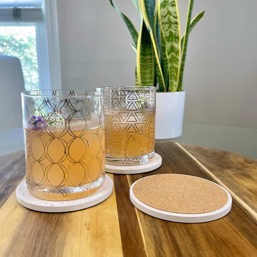 Vista 5 de Regalos para enfermeras para mujeres y hombres – Posavasos de cerámica absorbente con soporte incluido (enfermera divertido), regalo