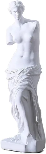 Vista 9 de YUEOECOR Estatua griega de Diana de 14.2 pulgadas, busto romano clásico de mitología griega, escultura blanca para decoración del hogar