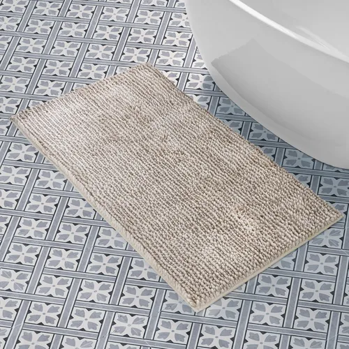 Vista 15 de Laura Ashley - Juego de 2 tapetes de baño de chenilla suave, 20 x 34 pulgadas, color azul