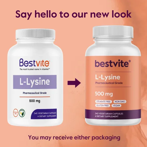 Vista 6 de BESTVITE L-lisina sin relleno 500 mg (240 cápsulas vegetales) - Vegano - Sin estearatos ni rellenos - Sin OMG - Sin gluten - Sin fosfato dicálcico