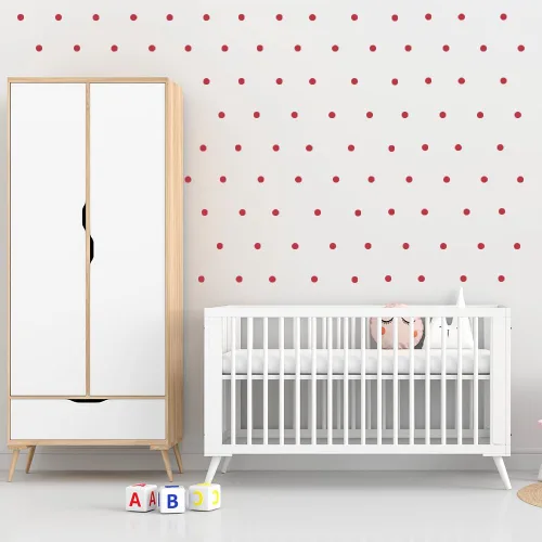 Vista 12 de Calcomanías de pared de puntos coloridos, juego de 9 calcomanías para despegar y pegar para habitaciones de niños, guardería y manualidades