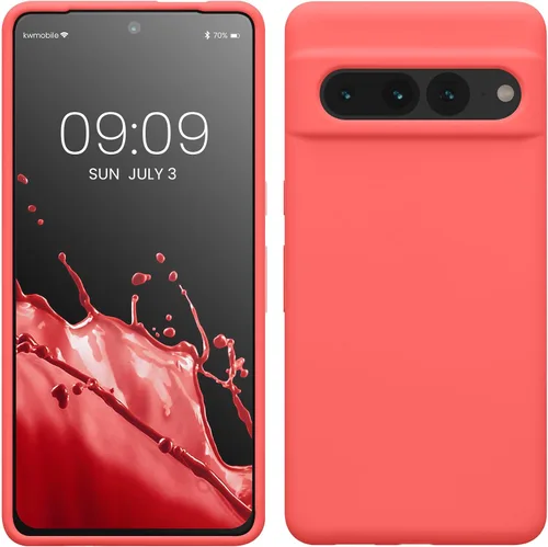Vista 75 de kwmobile Funda compatible con Google Pixel 7 Pro - Funda de silicona TPU con acabado suave - Piedra antigua