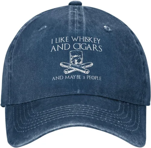 Vista 79 de Philysonic Funny Hat I Like Whisky and Cigars and Maybe 3 People Sombreros para Hombres Gorras de Béisbol Gorras Ajustables