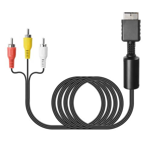Vista 5 de TENINYU Cable de audio y vídeo RCA - Accesorios de consola de juegos Cable AV de conexión para PS1 PS2 PS3 Playstation, 6FT