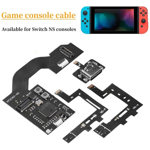 Vista 2 de RP2040 Game Console CPU Cable Chip Replacement For Switch NSLiteOLED, CPU Flex Cable Ribbon Cable For Switch Game Accessories (for Switch NS)