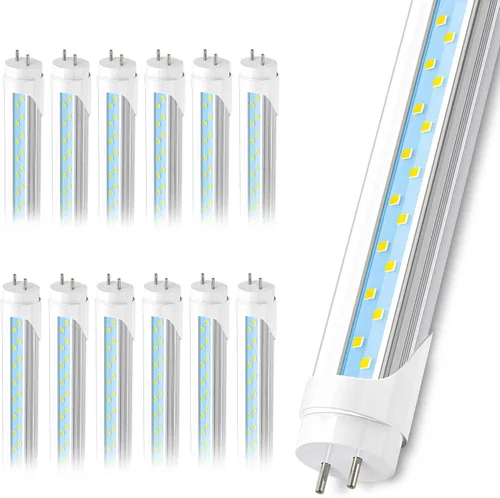 Vista 10 de JESLED Tubo de luz LED T8 de 2 pies, 12 W (equivalente a 30 W), 1680 LM, 6000 K, derivación de lastre, reemplazo de bombilla fluorescente F17T8