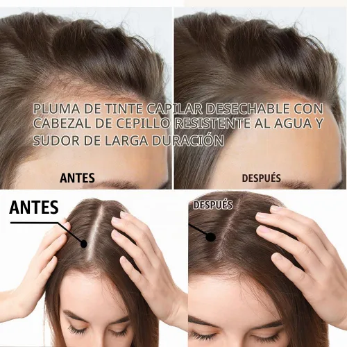 Vista 8 de Barra de tinte para el cabello impermeable y a prueba de sudor, barra de color de cabello 2 en 1, peine portátil de tinte para el cabello gris