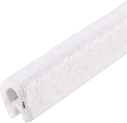 Vista 5 de uxcell Edge Trim U Seal Protector de borde de canal en U de plástico de PVC blanco se adapta a borde de 1/32 '' - 3/32 '' borde de 10 pies