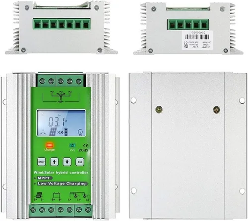 Vista 6 de Controlador de carga híbrido solar eólico de 1000 W, controlador de carga solar de turbina de viento MPPT fuera de la red, controlador híbrido