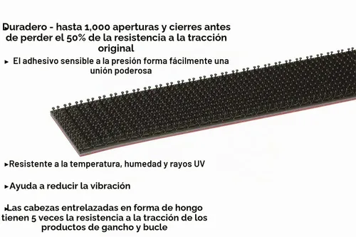 Vista 4 de 3M Dual TB4575 sujetador con cierre reutilizable, perfil bajo, negro, 1 x 10" (1 tira/bolsa)