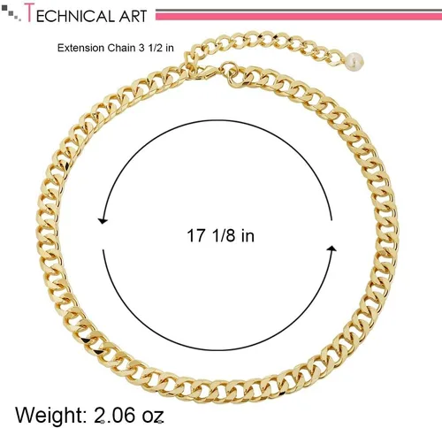 Vista 4 de LILIE&WHITE Collar de cadena de oro para mujer, cadena de serpiente, collar de espiga de oro, gargantilla de oro, collares de moda, regalo