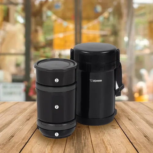 Vista 6 de Zojirushi SL-XE20AD Classic - Tarro de almuerzo aislado de acero inoxidable, 50 onzas, azul marino