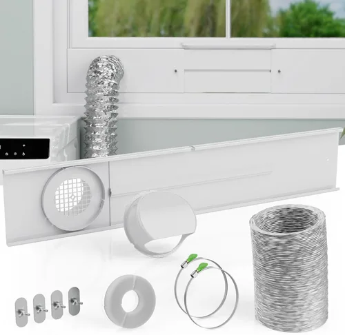 Vista 6 de LEOPO - Kit de ventanas de ventilación para secadora de 4 pulgadas para ventanas correderas