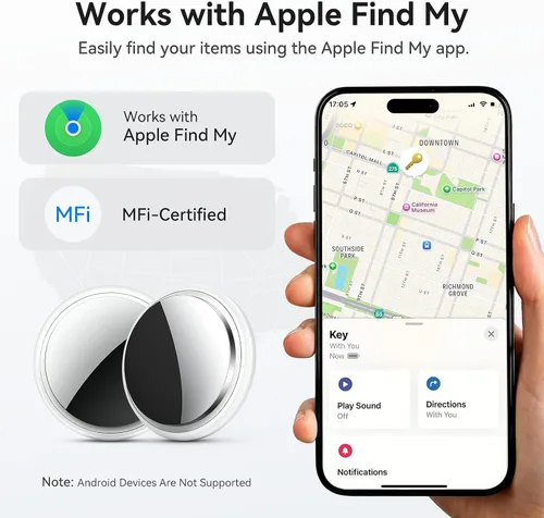 Vista 9 de Air Tracker Tag-2 Pack, Smart Item Tags [Apple MFi Certified]