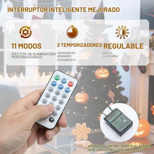 Vista 4 de YITAHOME Árbol de Navidad de Halloween negro preiluminado de 6 pies