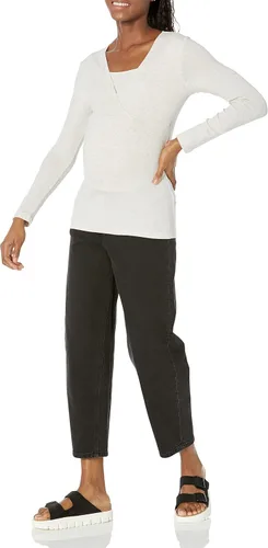 Vista 4 de Tienda Essentials Camiseta de maternidad con cuello en V para mujer
