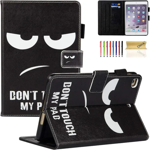 Vista 10 de Dteck Funda para iPad mini 5/4/3/2/1, elegante y ligera de cuero sintético tipo folio con cartera, funda inteligente
