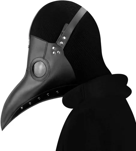 Vista 9 de Máscara de Doctor Máscara Steampunk Bird Beak Máscara de Fiesta de Mascarada Negro