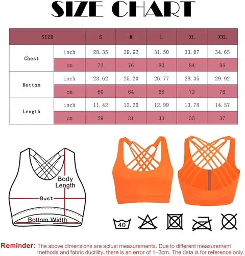 Vista 6 de EILYEE Women High Impact Sports Bra Criss Cross Back Padded Bra Workout Fitness Sports Yoga Bras