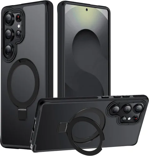 Vista 83 de Funda para Samsung Galaxy S24 Plus, soporte de anillo magnético ajustable [compatible con Magsafe], [protección a prueba de golpes de grado militar]
