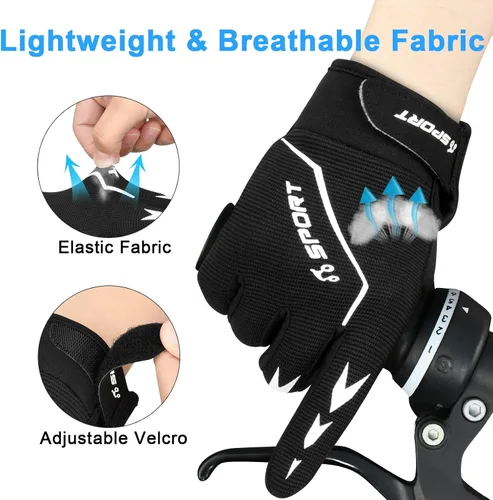 Vista 4 de Guantes de ciclismo para hombresmujeres-almohadilla de gel de 0.197 in guantes antideslizantes de bicicleta de carretera para MTB ciclismo