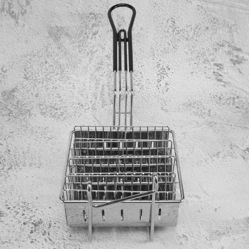 Vista 5 de Cesta para freidora de tacos, freidora de tacos, con capacidad para 4 conchas, cesta con soporte para tacos con mango de agarre