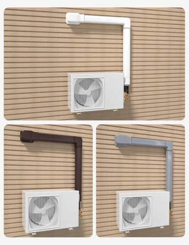 Vista 6 de Juego de cubierta de pared de entrada de 3 pulgadas, accesorio de PVC para decoración para mini división sin conductos, CA central y bombas