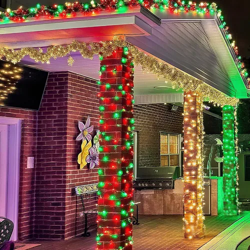 Vista 7 de Joomer - Guirnalda de luces de Halloween con 200 luces LED RGB enchufables de 66 pies
