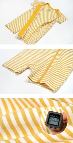 Vista 4 de Teach Leanbh Paquete de 2 pijamas de algodón de manga corta con cremallera para bebés y niños de 3 a 24 meses