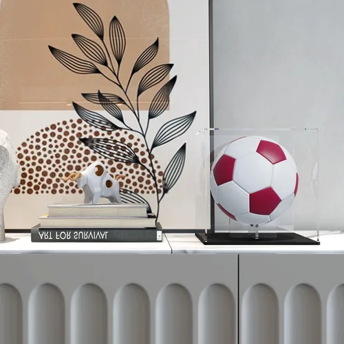 Vista 6 de Vitrina para Fútbol Americano con Soporte Elevador, Caja Acrílica para Fútbol Americano de Tamaño Completo, Balonmano, Dodgeball, Almacenamiento