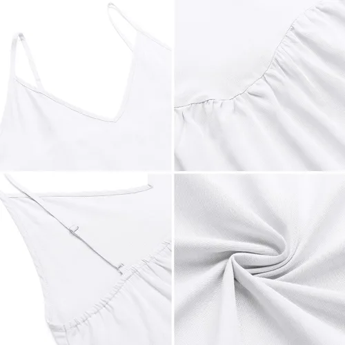 Vista 4 de OLYCN Vestido de verano para mujer, holgado, sin mangas, para bikini, vestido de playa