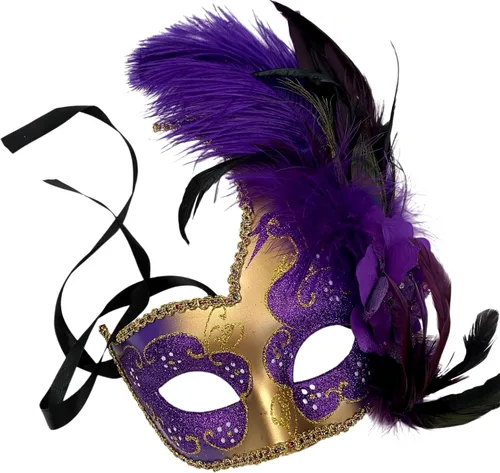 Vista 17 de MasqStudio Máscara de Baile de Máscara de Encaje de Brocado Burlesco Mardi Gras Cumpleaños Fiesta de Graduación Boda