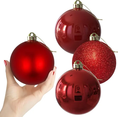 Vista 146 de Esferas pequeñas de Navidad de bronce y dorado de 1.6 pulgadas, adornos para decoración de árbol de Navidad, bolas colgantes inastillables