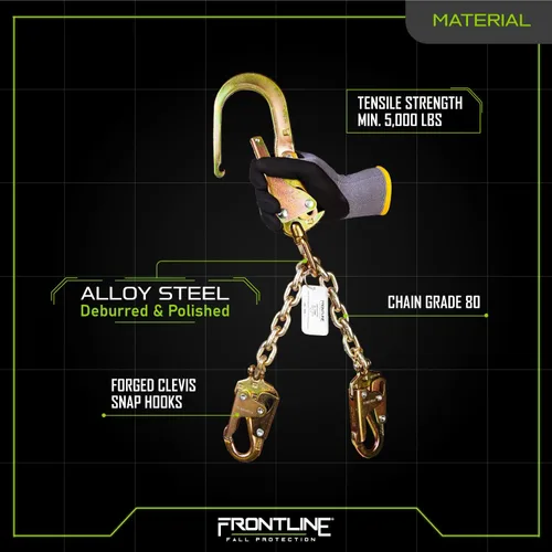 Vista 8 de Frontline PSSW2R - Conjunto de cadena de posicionamiento de barras de refuerzo con giro Duradero, resistente y de alta resistencia Cadenas