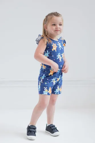 Vista 2 de Bluey French Terry Sleeveless Romper Infant to Big Kid