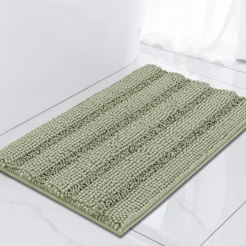 Vista 106 de Turquoize Alfombra de baño de chenilla de lujo para baño, extra absorbente, alfombra de ducha de microfibra antideslizante para baño, alfombra Aqua