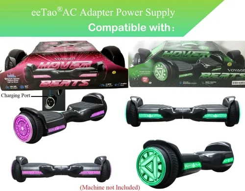 Vista 4 de Cargador adaptador de 4 clavijas de 42 V CA/CC compatible con Voyager HOVER3030B-BLU HOVER3030B-PUR Hover-4040HB-GRN 4040HB-GRN HOVER4040HB