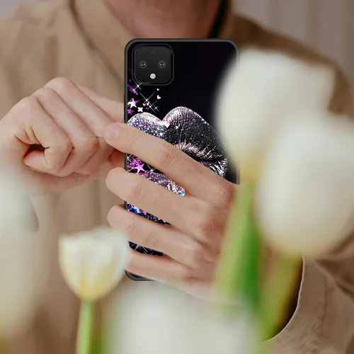 Vista 498 de Funda delgada para Google Pixel 4 XL, funda delgada de silicona de TPU suave a prueba de golpes para Google Pixel 4 XL, astronauta Galaxy