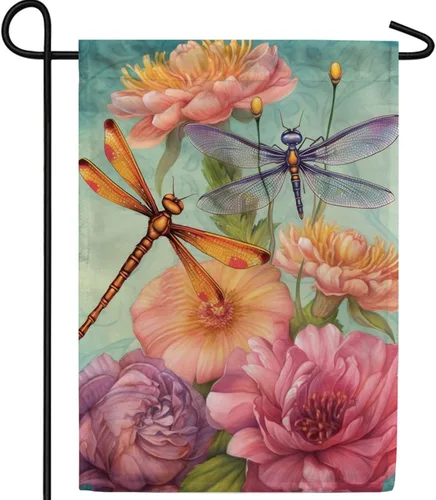 Vista 11 de A Little Rain Gnome Umbrella Garden Flag 12.5" x 18" Double Sided
