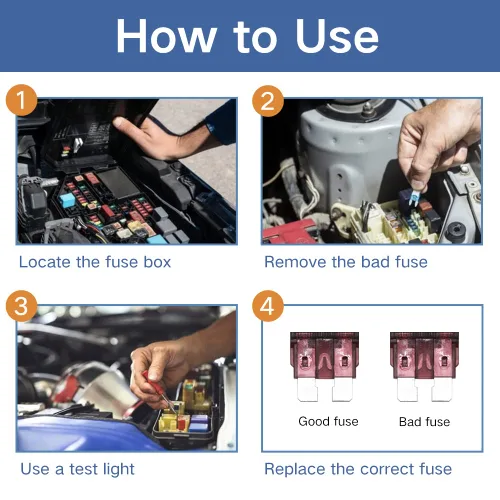 Vista 5 de ZIPCCI 80 piezas de mini fusibles para automóvil, kit surtido de fusibles (1A/3A/5A/10A/15A/20A/30A/40AMP), fusibles de cuchilla automotriz para RV